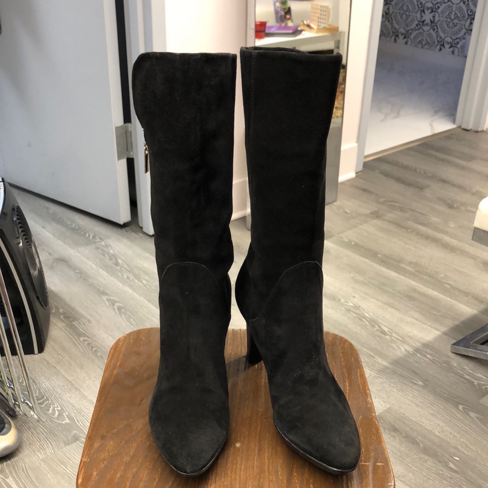 Aquatalia Suede Elegant Black Women's Boots